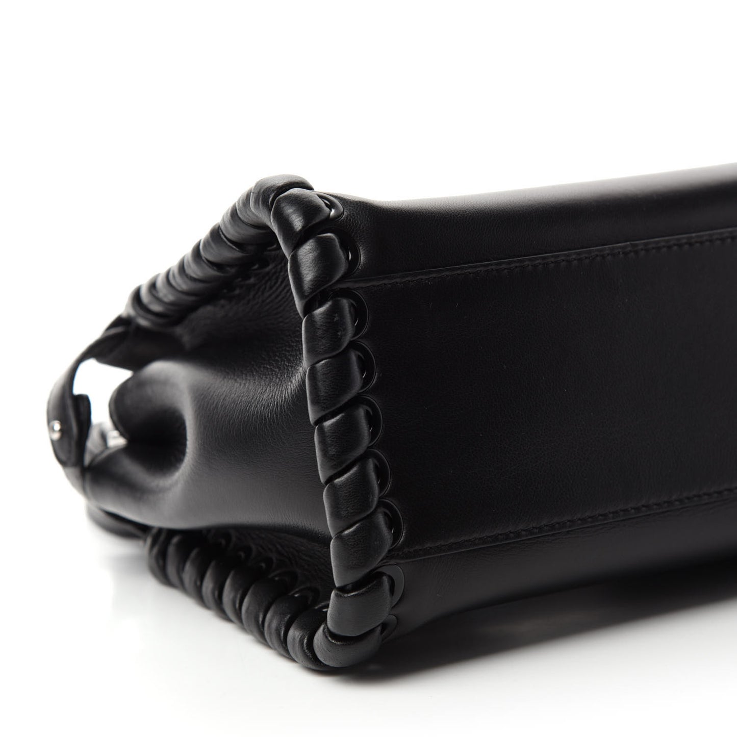 Nappa Lace Up Mini Peekaboo Iconic Satchel Black