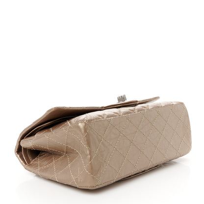 Chanel Metallic Aged Calfskin Quilted 2.55 Reissue 225 Flap Dark Gold 4 of 13