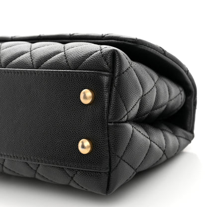 Chanel Caviar Lizard Embossed Quilted Mini Coco Handle Flap Black 10 of 11