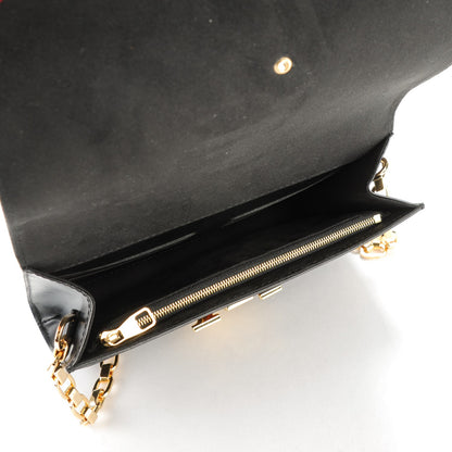 Louis Vuitton Calfskin Chain Louise GM Black 5 of 6