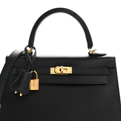 Hermes Epsom Kelly Sellier 25 Black 8 of 11