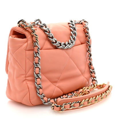 Chanel Lambskin Quilted Medium Chanel 19 Flap Light Orange 3 of 10