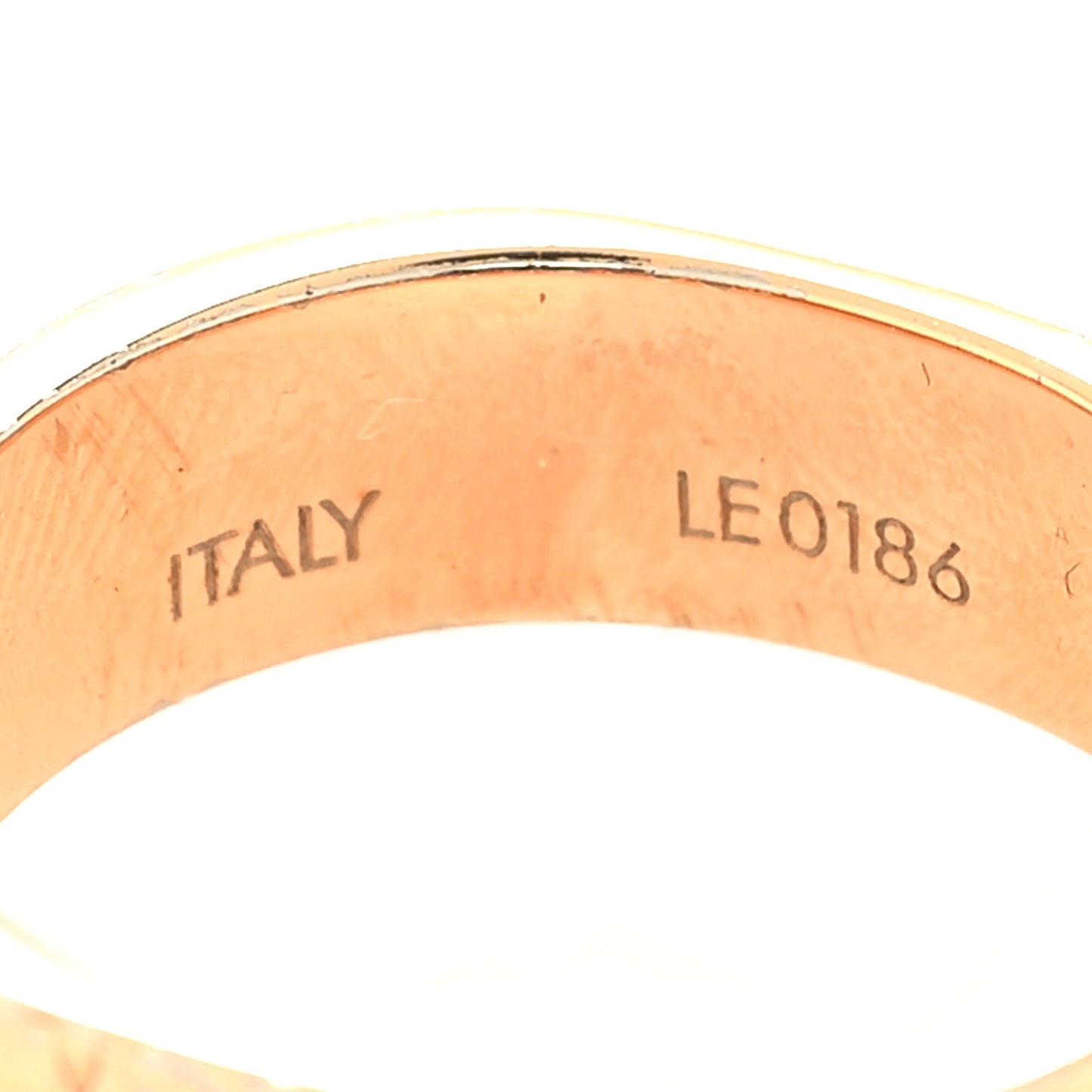 Brass Monogram Engraved Nanogram Ring S 53 6.25 Pink Gold