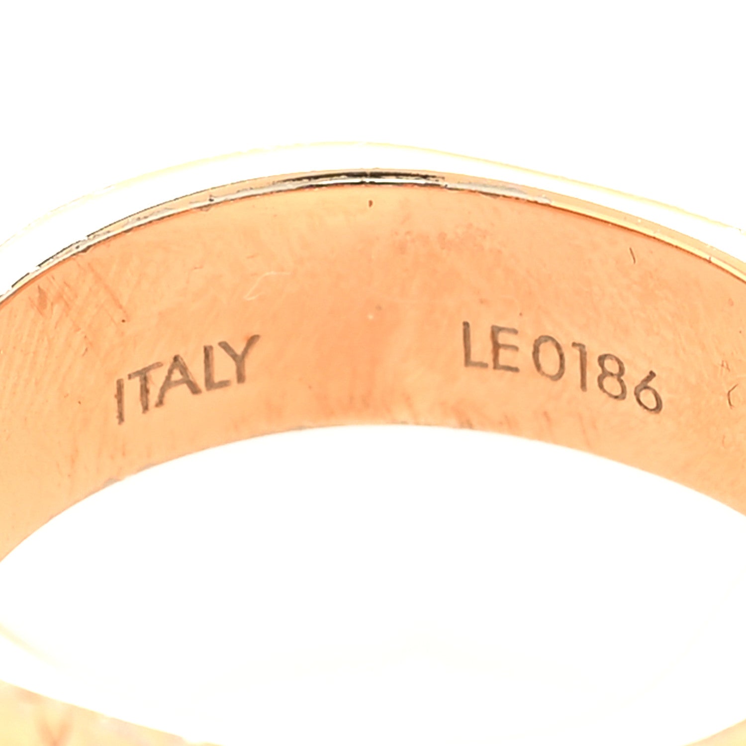 Louis Vuitton Brass Monogram Engraved Nanogram Ring S 53 6.25 Pink Gold 5 of 5