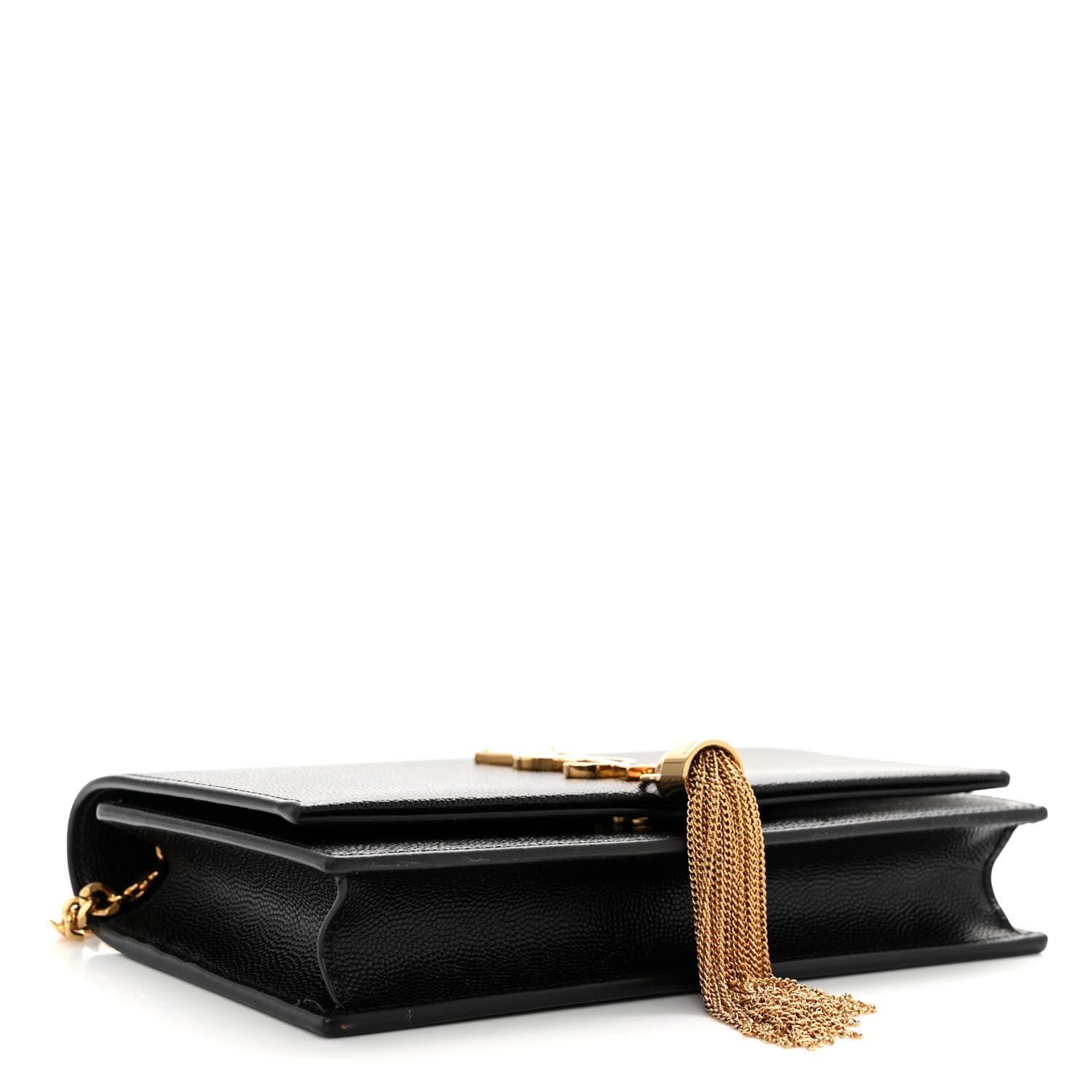 Saint Laurent Grain De Poudre Classic Monogram Kate Tassel Chain Wallet Black 4 of 9