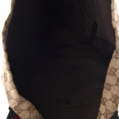 Gucci GG Monogram Medium Web Handle Vertical Tote Dark Brown 5 of 10