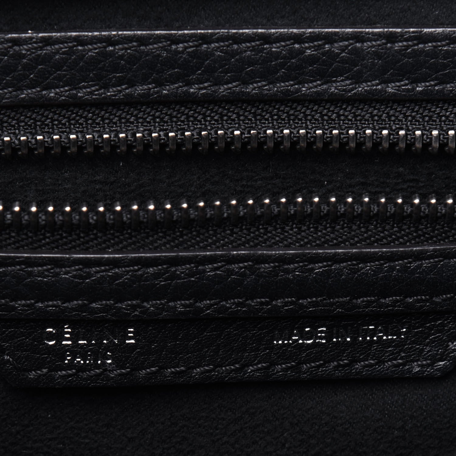 Celine Drummed Calfskin Micro Luggage Black 6 of 26