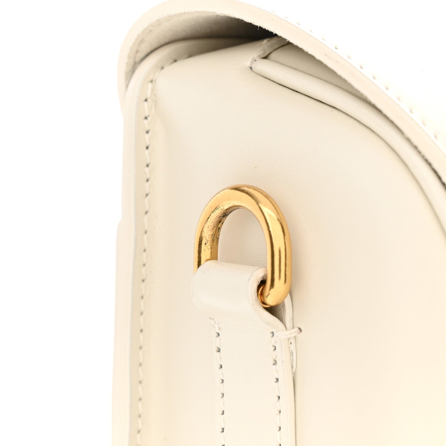 Box Calfskin Large Bobby Flap White