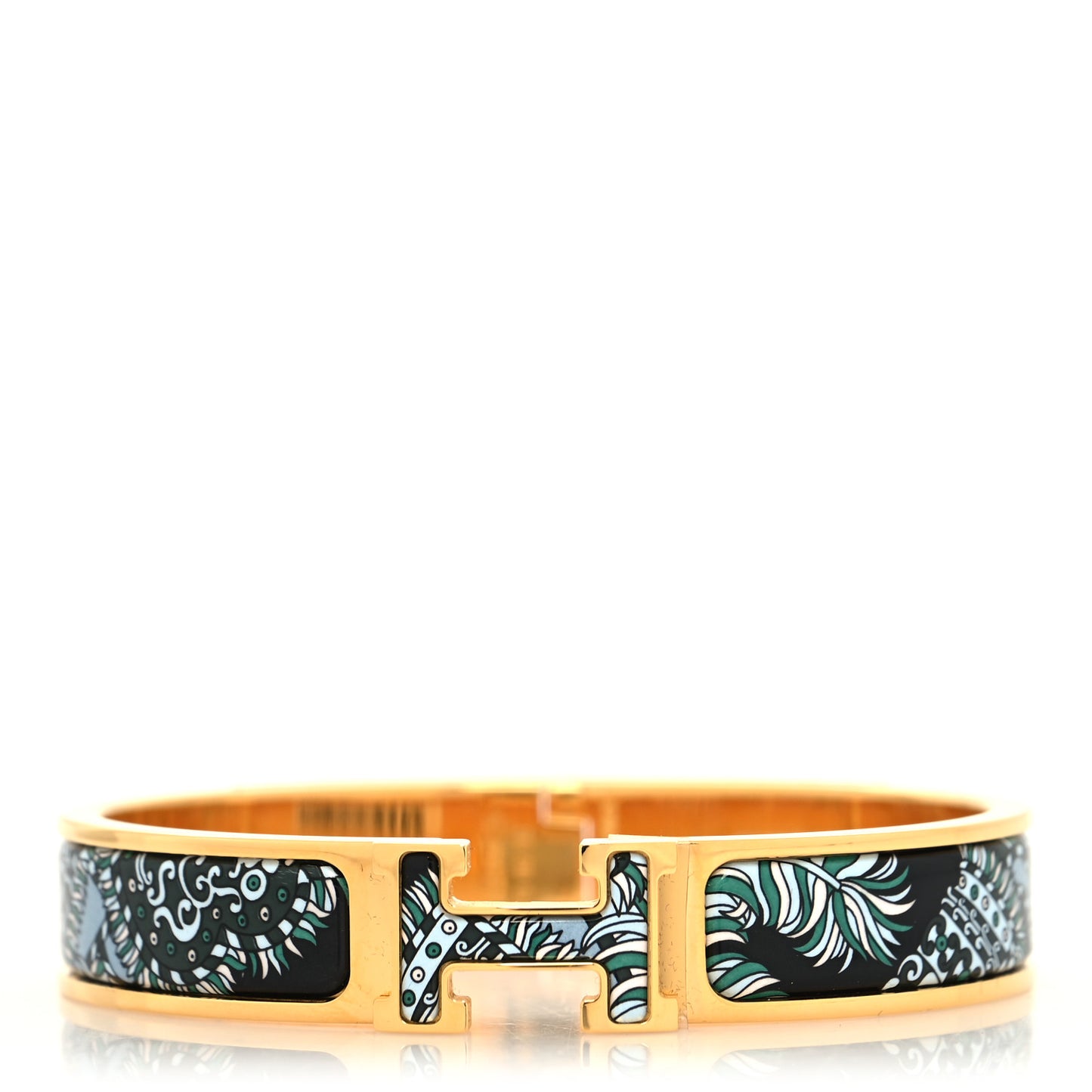 Enamel Narrow Print Clic Clac H Bracelet PM By The Sea