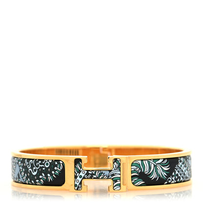 Hermes Enamel Narrow Print Clic Clac H Bracelet PM By The Sea 1 of 5
