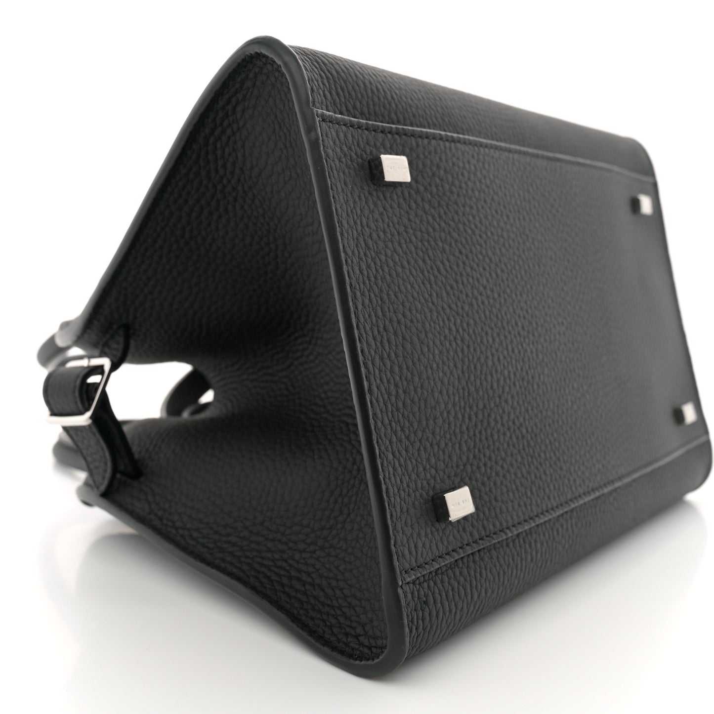 Grained Calfskin Soft Margaux 10 Bag Black