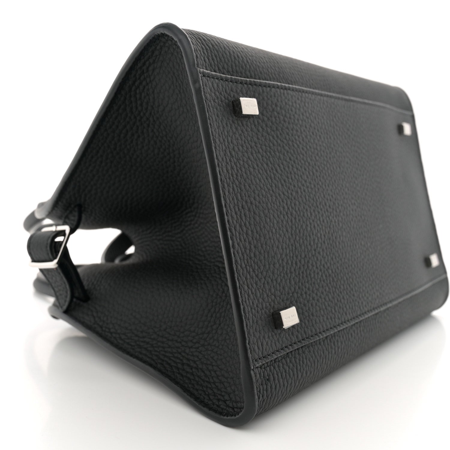 The Row Grained Calfskin Soft Margaux 10 Bag Black 8 of 10