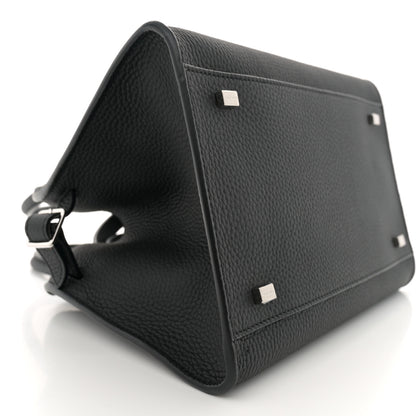 The Row Grained Calfskin Soft Margaux 10 Bag Black 8 of 10
