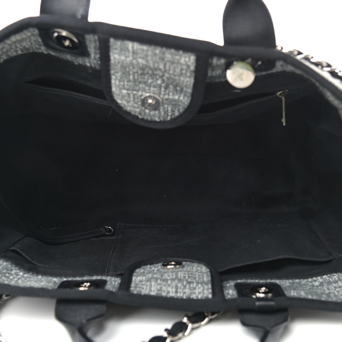 Mixed Fibers Large Deauville Tote Charcoal