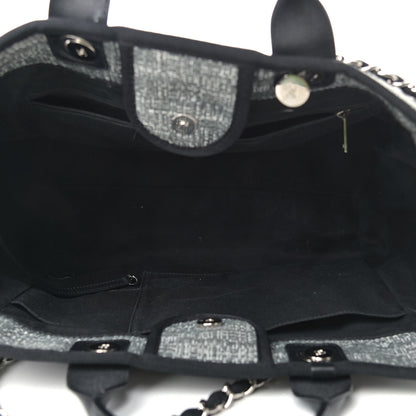Chanel Mixed Fibers Large Deauville Tote Charcoal 5 of 13