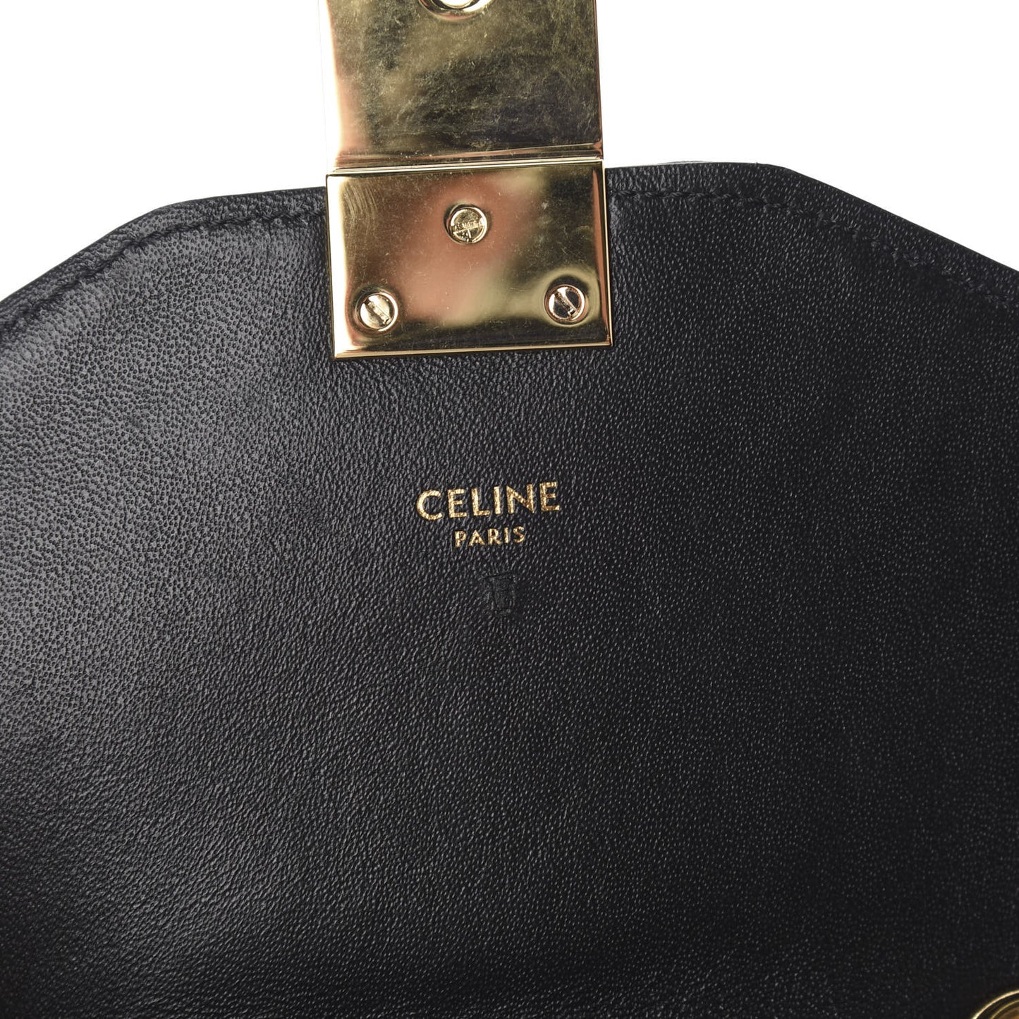 Sequin Calfskin Quilted Small C Bag Black