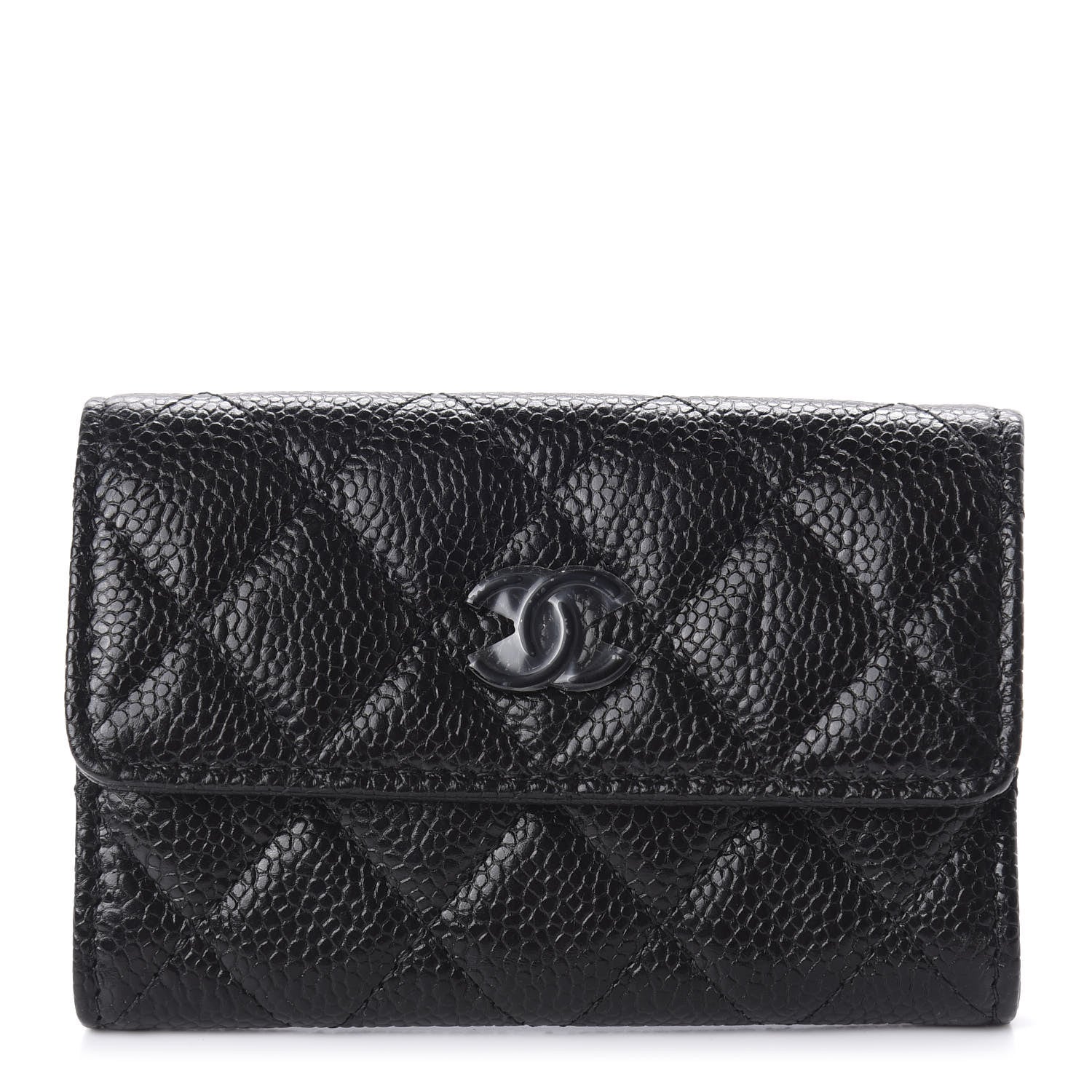 Chanel Caviar Quilted Incognito Flap Card Holder Black 1 of 12