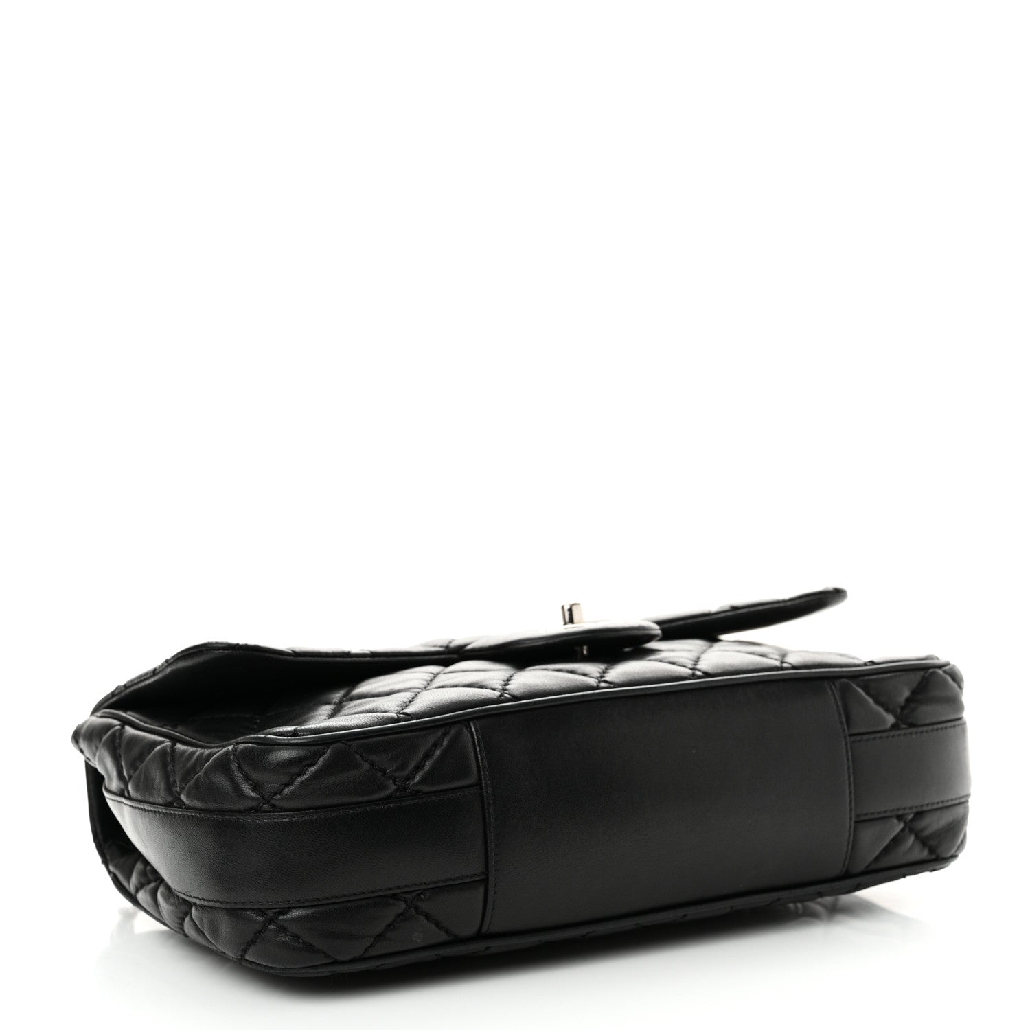 Chanel Lambskin Quilted Jumbo Easy Carry Flap Black 1553733
