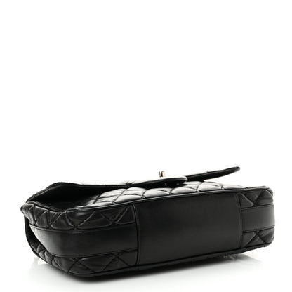 Chanel Lambskin Quilted Jumbo Easy Carry Flap Black 4 of 17