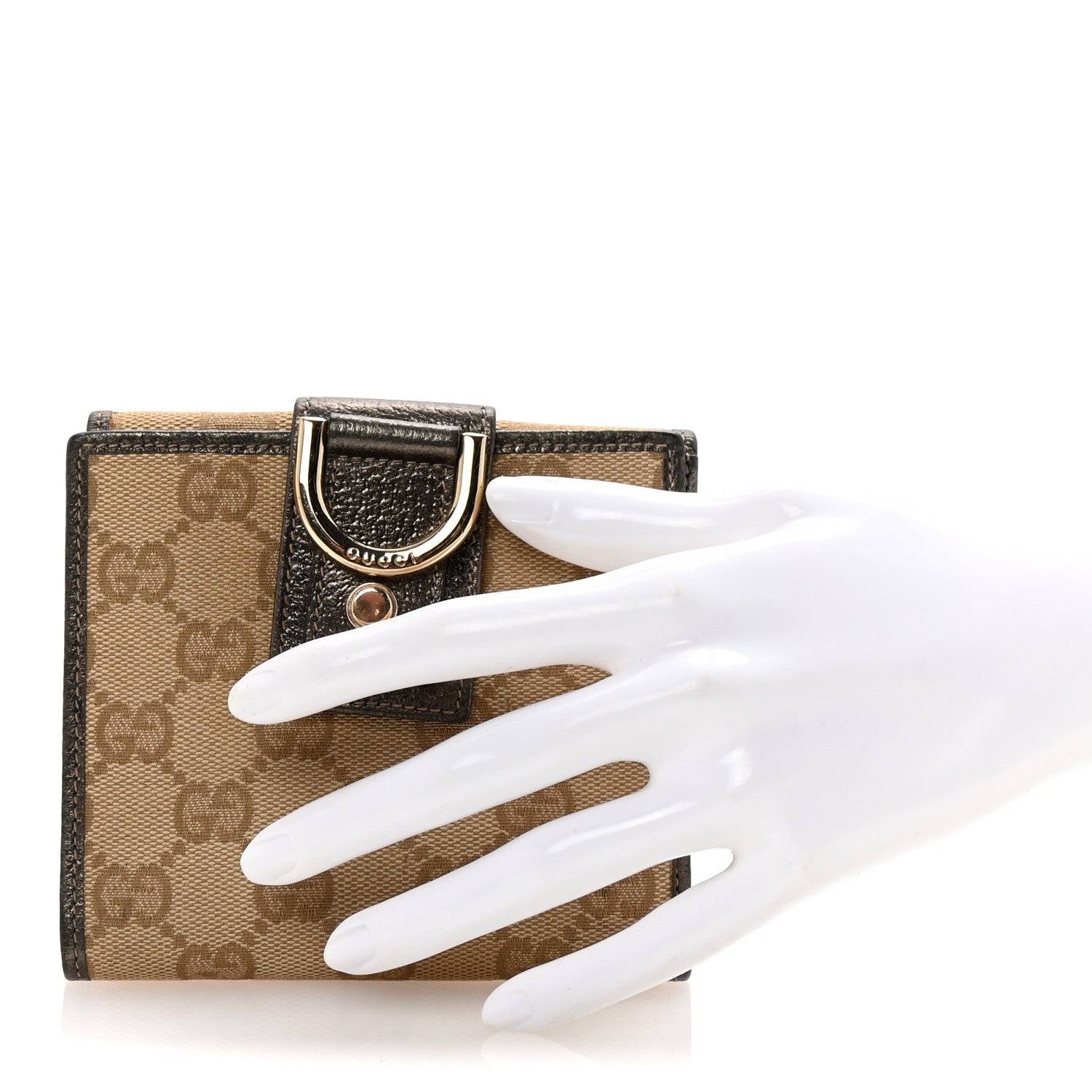 Gucci Monogram Abbey Compact Wallet Pewter 2 of 7