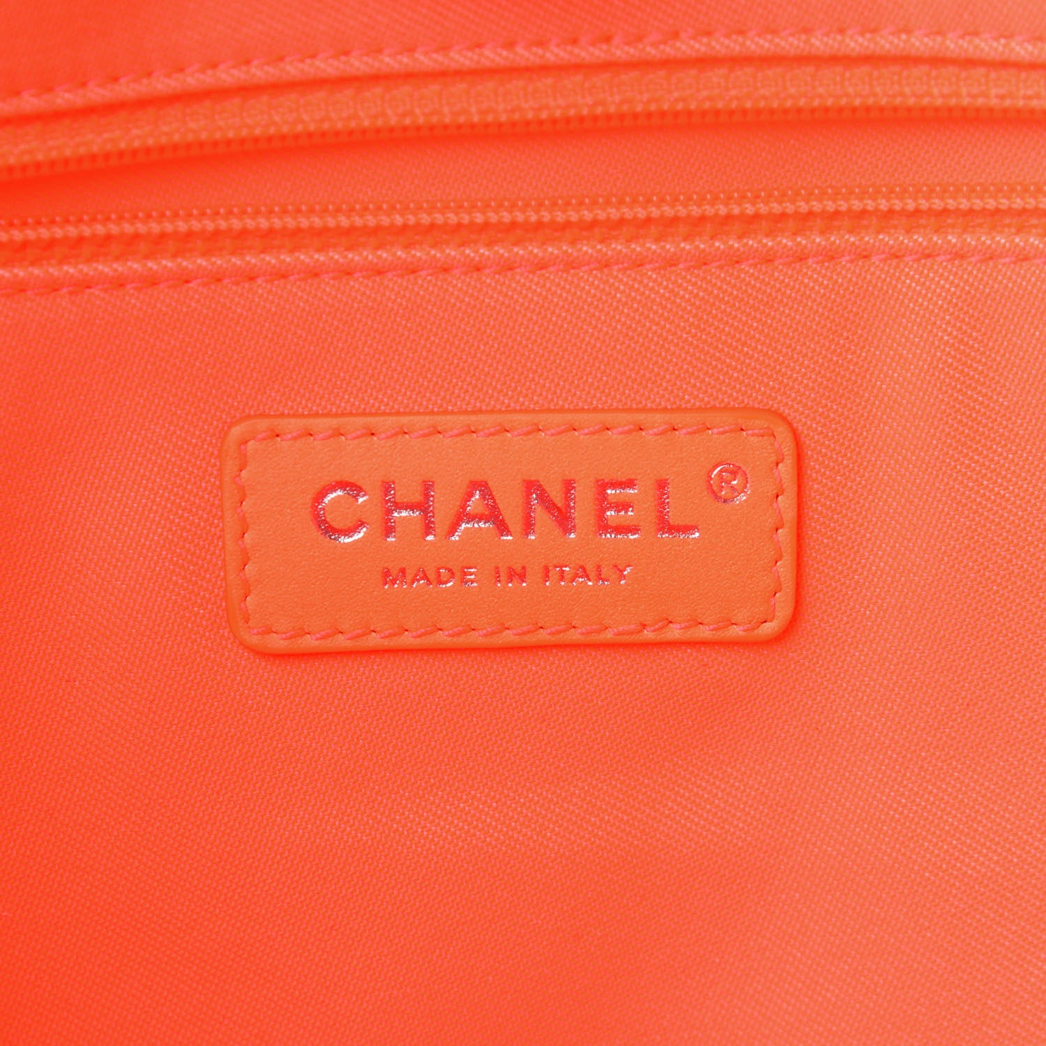 Chanel Mixed Fibers Small Deauville Tote Pink Orange 7 of 11