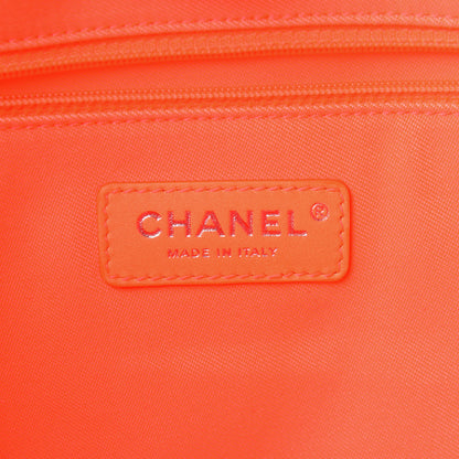 Chanel Mixed Fibers Small Deauville Tote Pink Orange 7 of 11