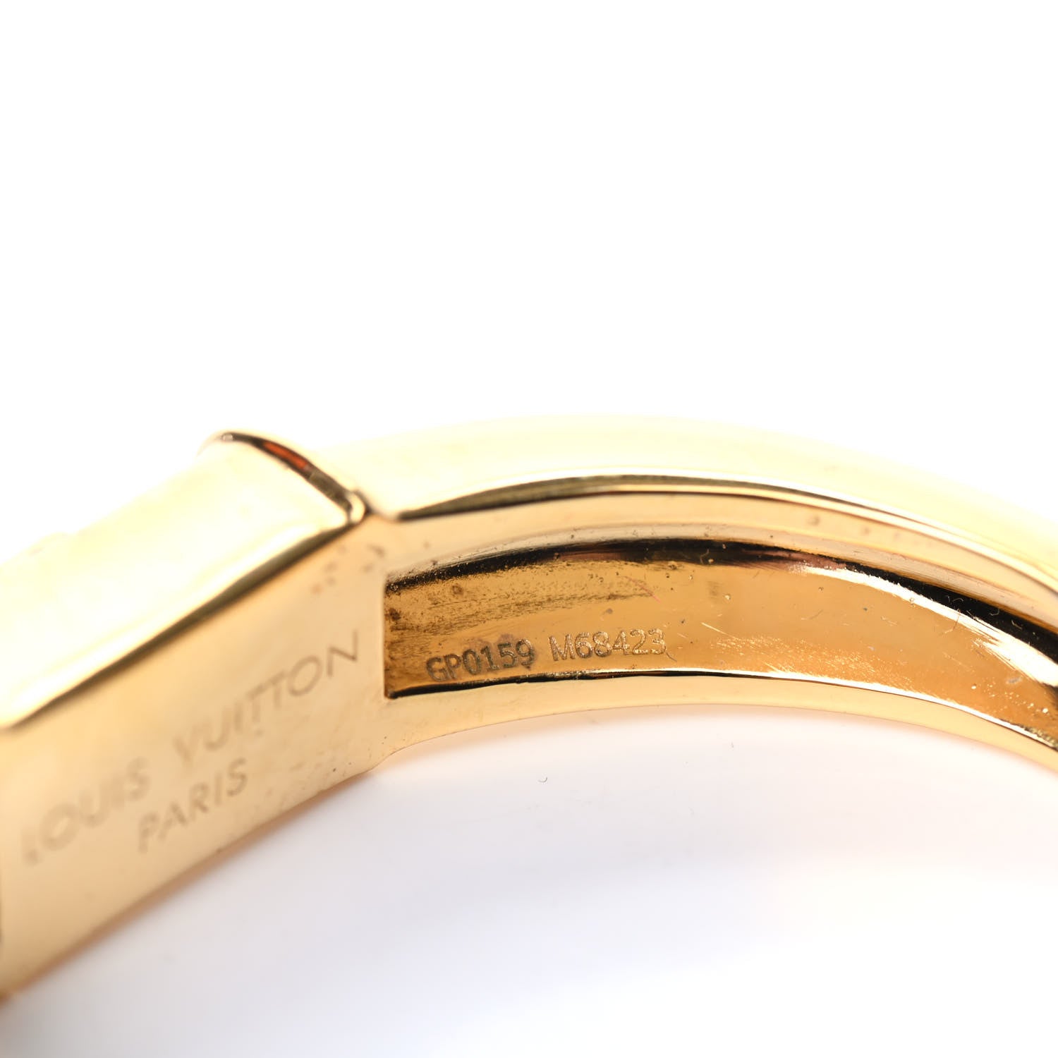 Louis Vuitton Brass Bangle Bracelet S Gold 5 of 5