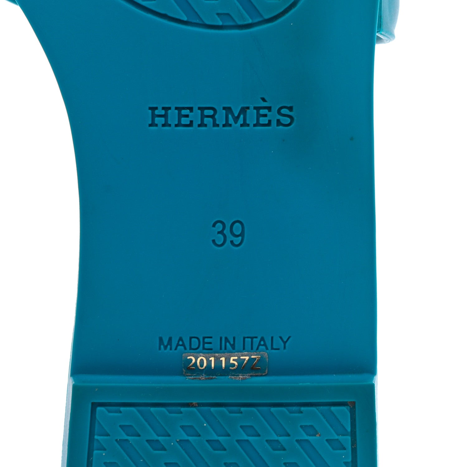 Hermes Rubber Aloha Sandals 39 Bleu Vif 8 of 10
