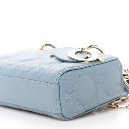 Christian Dior Lambskin Cannage Micro Lady D-Joy Cloud Blue 10 of 11