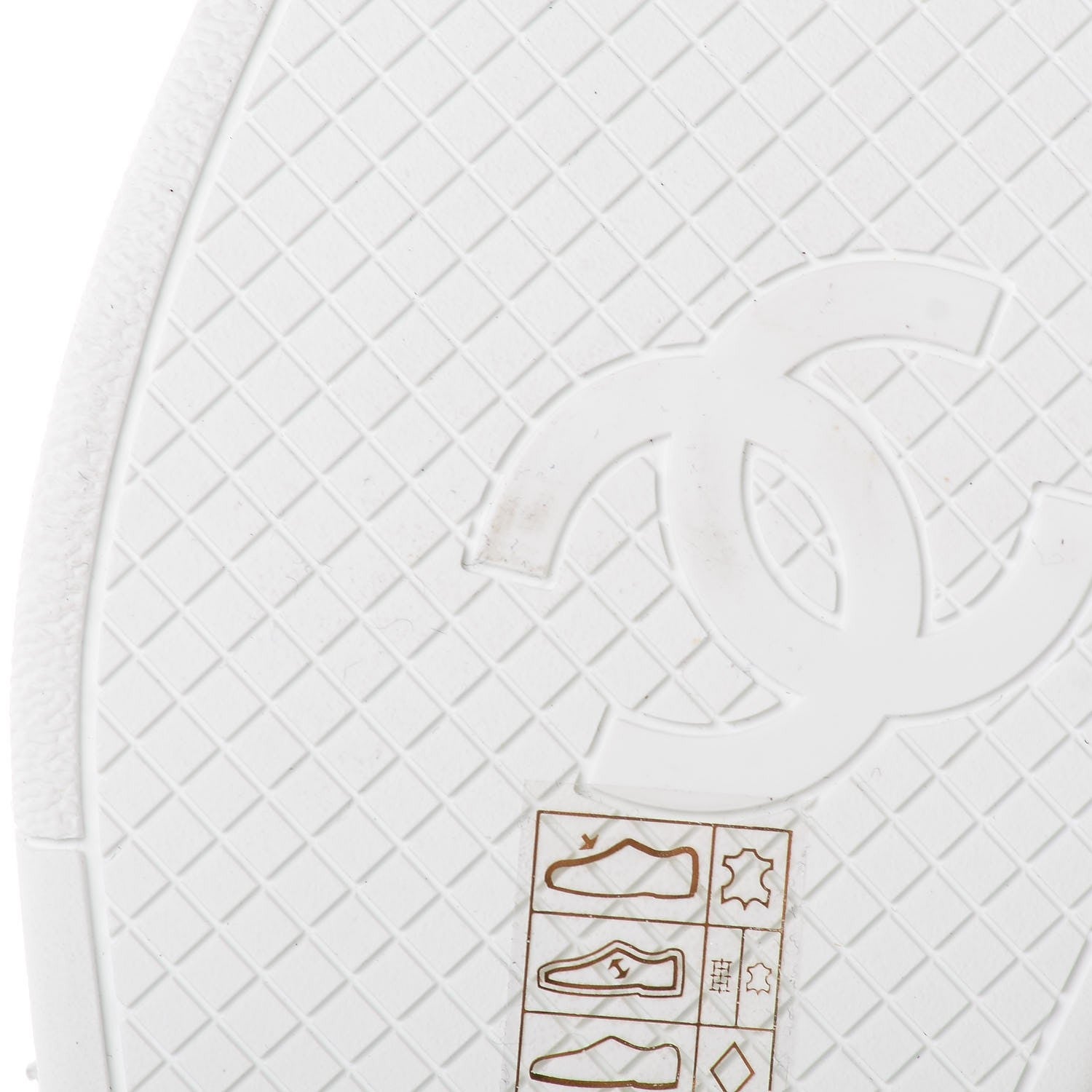 Chanel Calfskin CC Womens Sneakers 37 Black 8 of 10