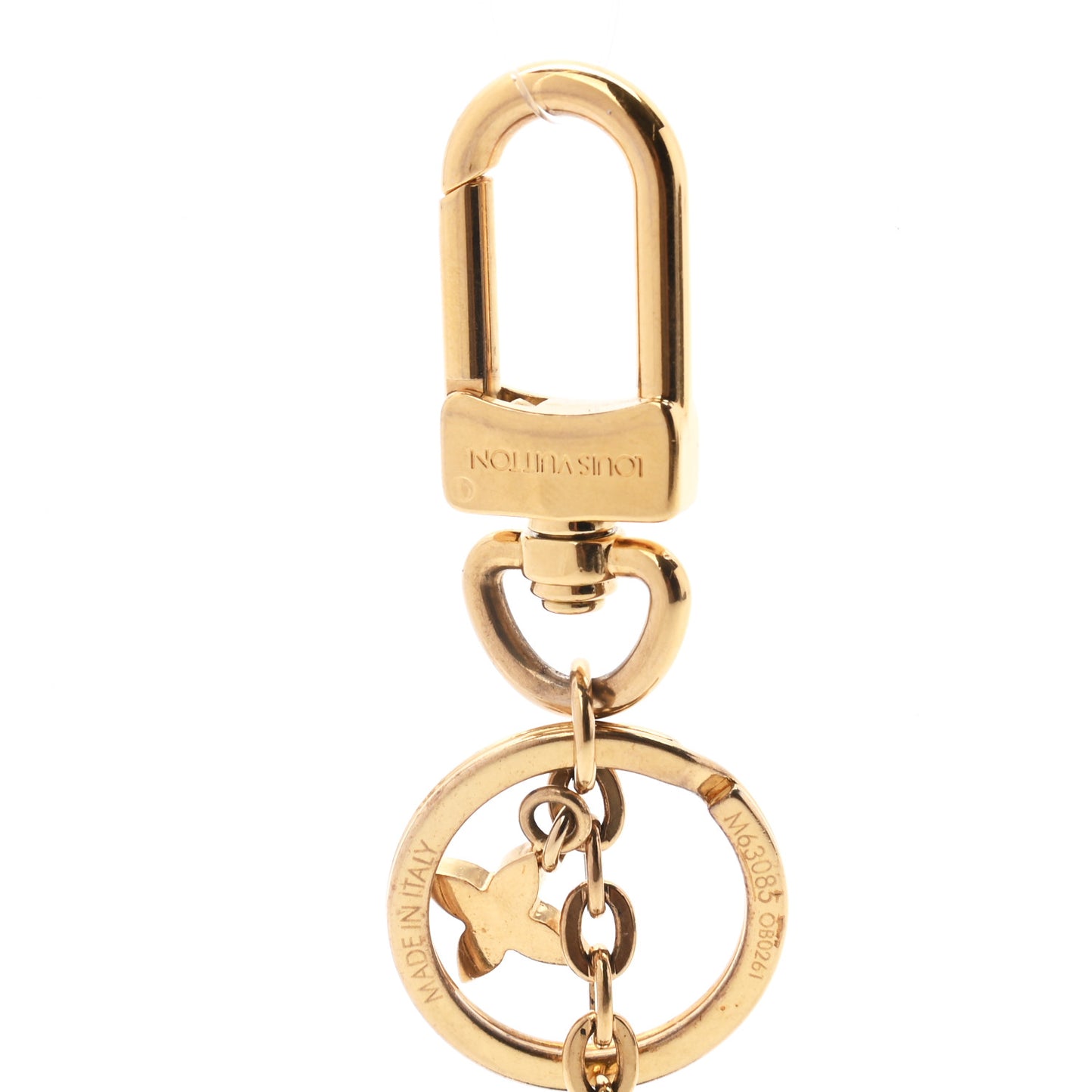 Monogram Blooming Flowers BB Bag Charm Key Holder Pink
