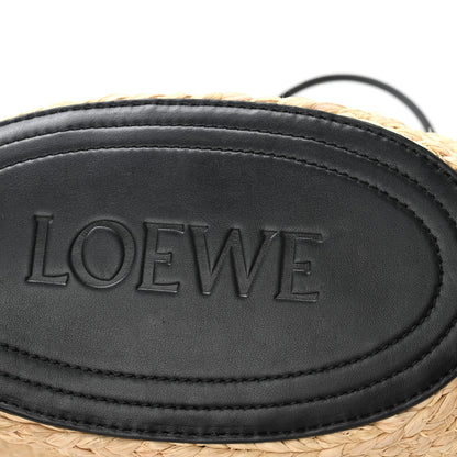 Loewe Raffia Nappa Calfskin Small Paseo Basket Bag Natural Black 13 of 14