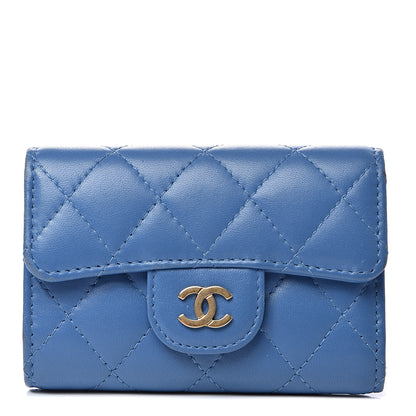 Chanel Lambskin Quilted 4 Key Holder Blue 1 of 7