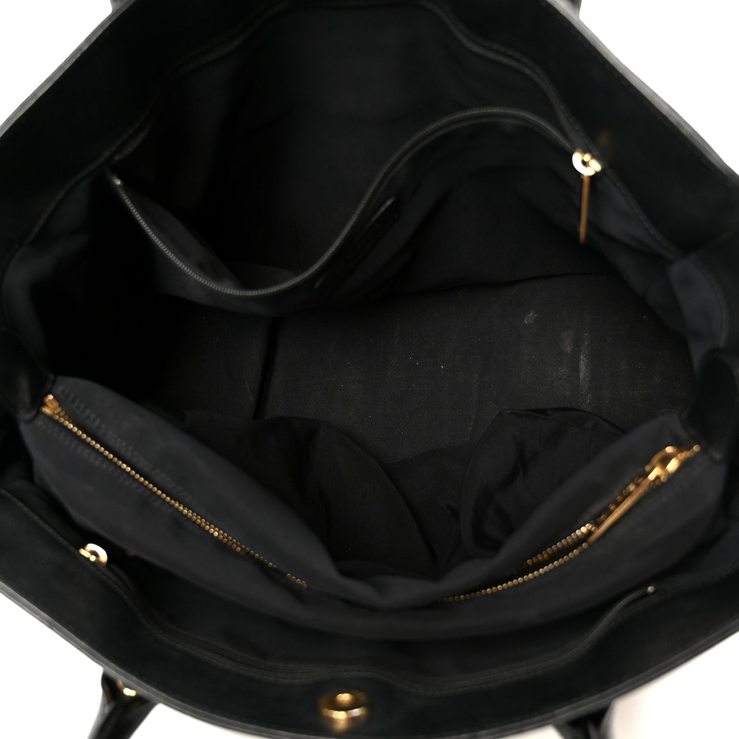 Calfskin Cerf Executive Shopper Tote Black