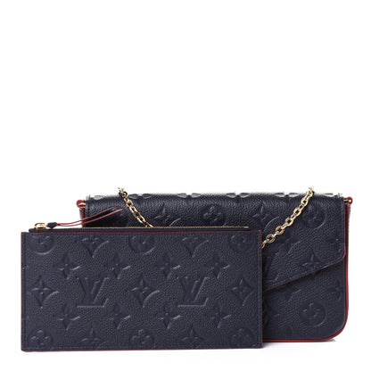 Louis Vuitton Empreinte Pochette Felicie Chain Wallet Marine Rouge 3 of 6