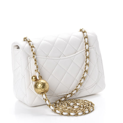 Chanel Lambskin Quilted Mini Pearl Crush Flap White 3 of 10