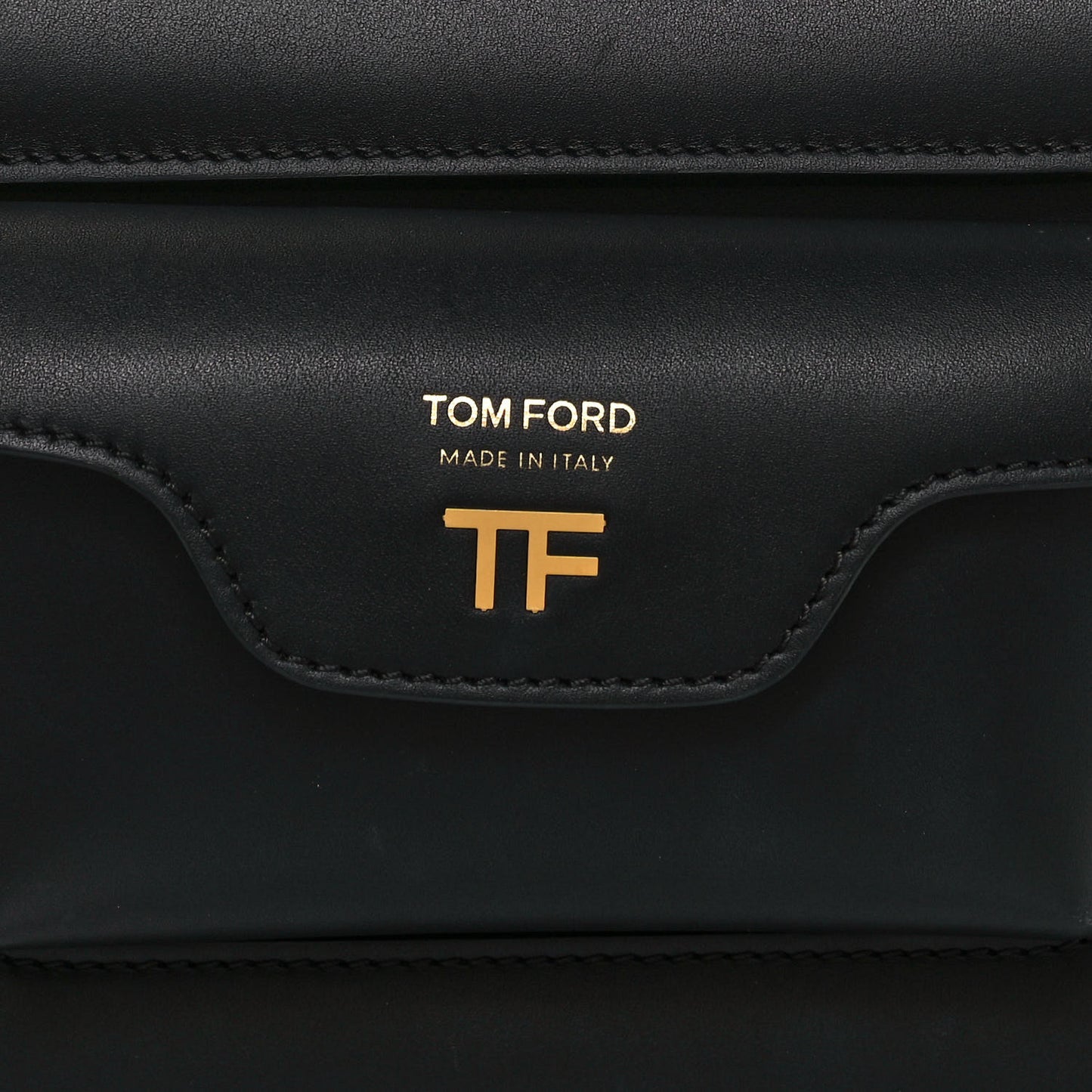 Calfskin Hollywood T Twist Shoulder Bag Black