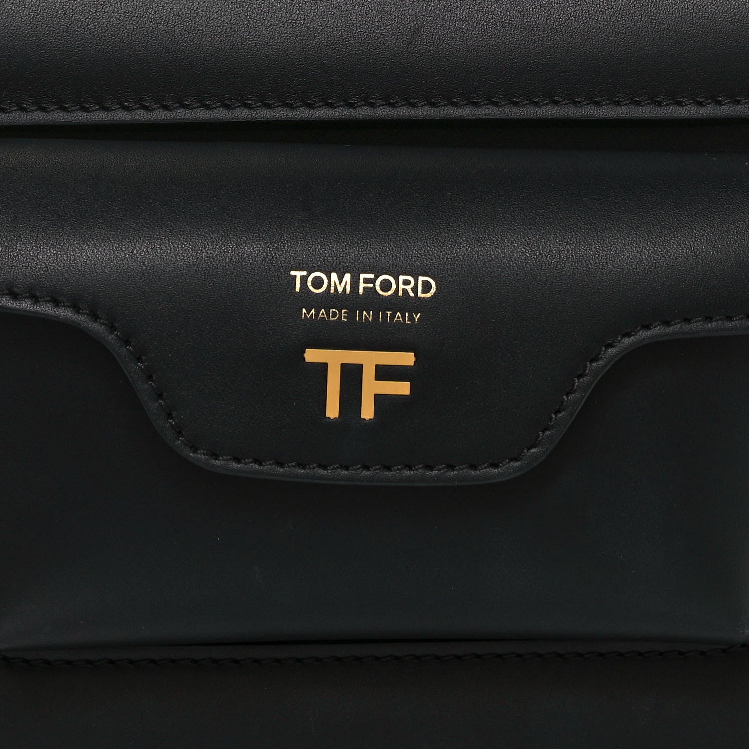 Tom Ford Calfskin Hollywood T Twist Shoulder Bag Black 7 of 12