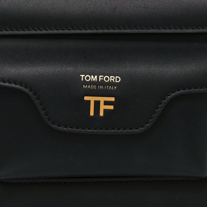 Tom Ford Calfskin Hollywood T Twist Shoulder Bag Black 7 of 12