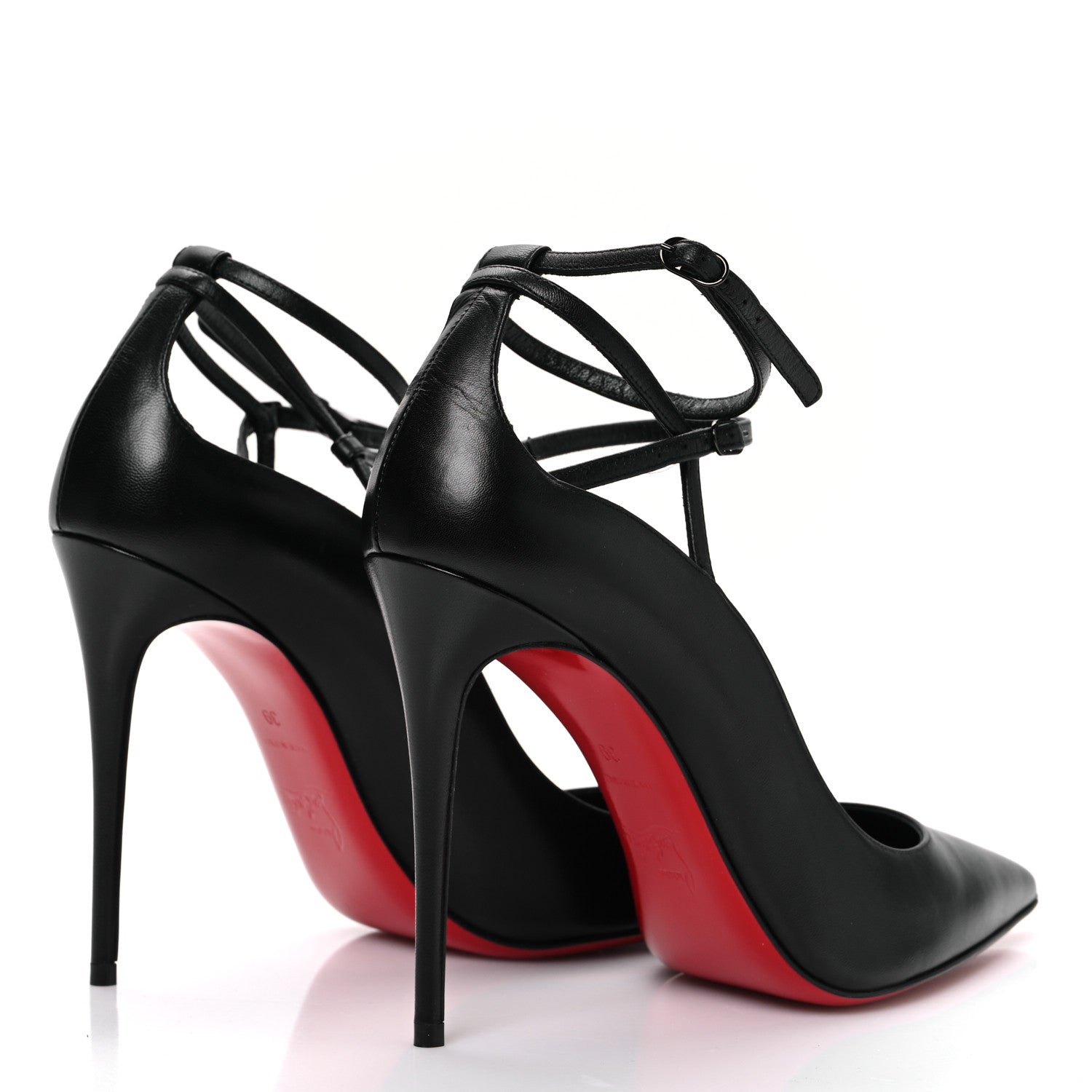 Christian Louboutin Nappa Conclusive 100 Ankle Strap Pumps 39 Black 5 of 9