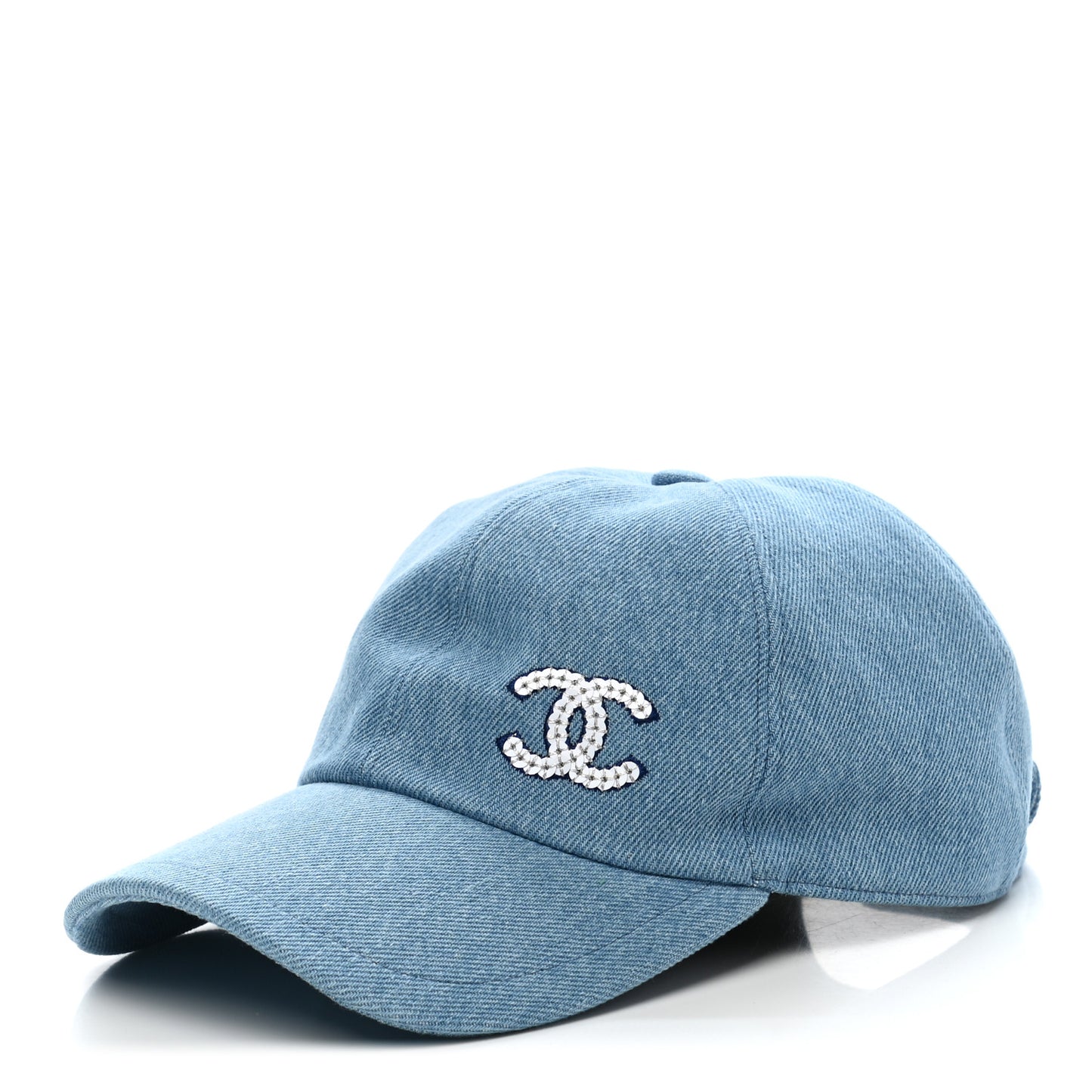 Cotton Sequin CC Cap Hat Blue