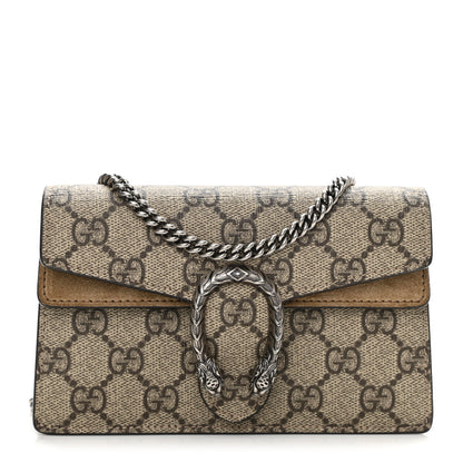 Gucci GG Supreme Monogram Super Mini Dionysus Shoulder Bag Taupe 1 of 7