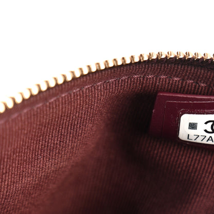 Chanel Shiny Lambskin Enamel Quilted CC Slide Waist Bag Fanny Pack  Burgundy 7 of 11