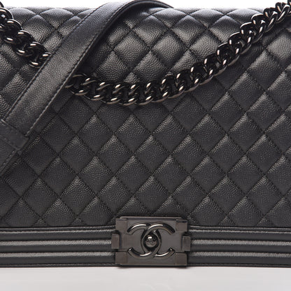 Chanel Caviar Quilted New Medium Boy Flap So Black 13 of 17