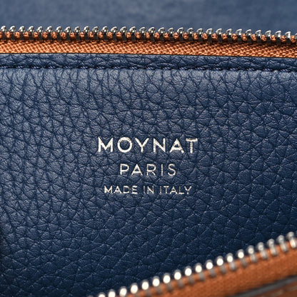 Moynat Taurillon Gex Calfskin Duo Reversible Tote GM Bleu Acier Canelle 10 of 16