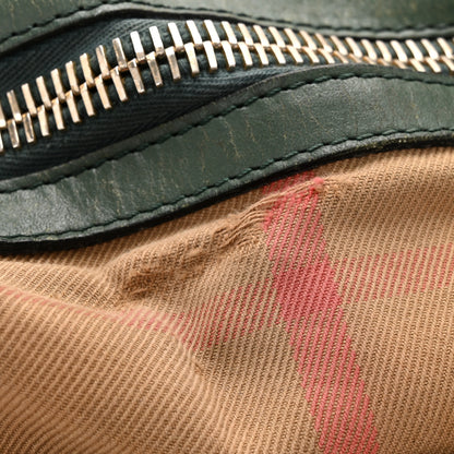 Burberry Bridle Calfskin House Check Small Orchard Bowling Bag Green 14 of 18