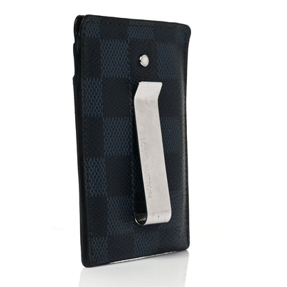 Louis Vuitton Damier Cobalt Pince Card Holder Bill Clip 3 of 8