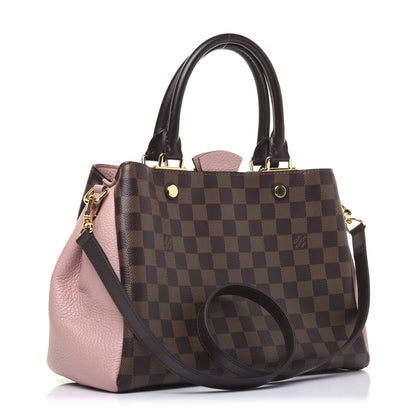 Louis Vuitton Damier Ebene Cuir Taurillon Brittany Magnolia 3 of 19
