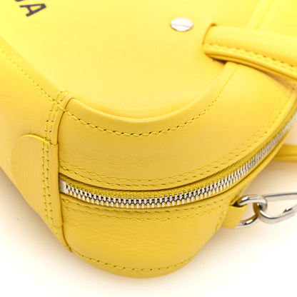 Balenciaga Shiny Day Calfskin Logo XS Triangle Duffle Jaune Black 10 of 11