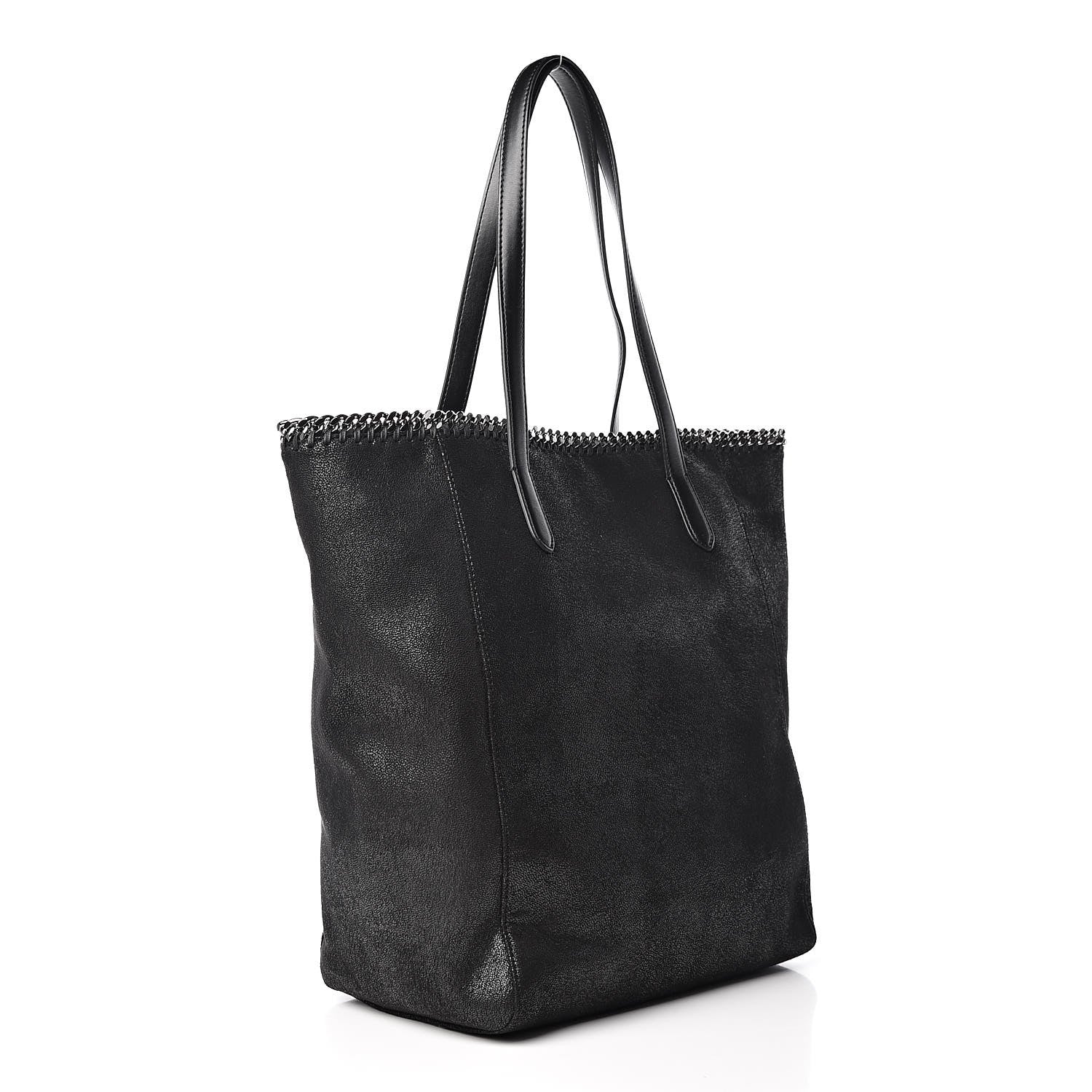 Stella McCartney Shaggy Deer Falabella Shopper Tote Black 3 of 9